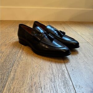 Zara Black Leather Loafers with Tassel